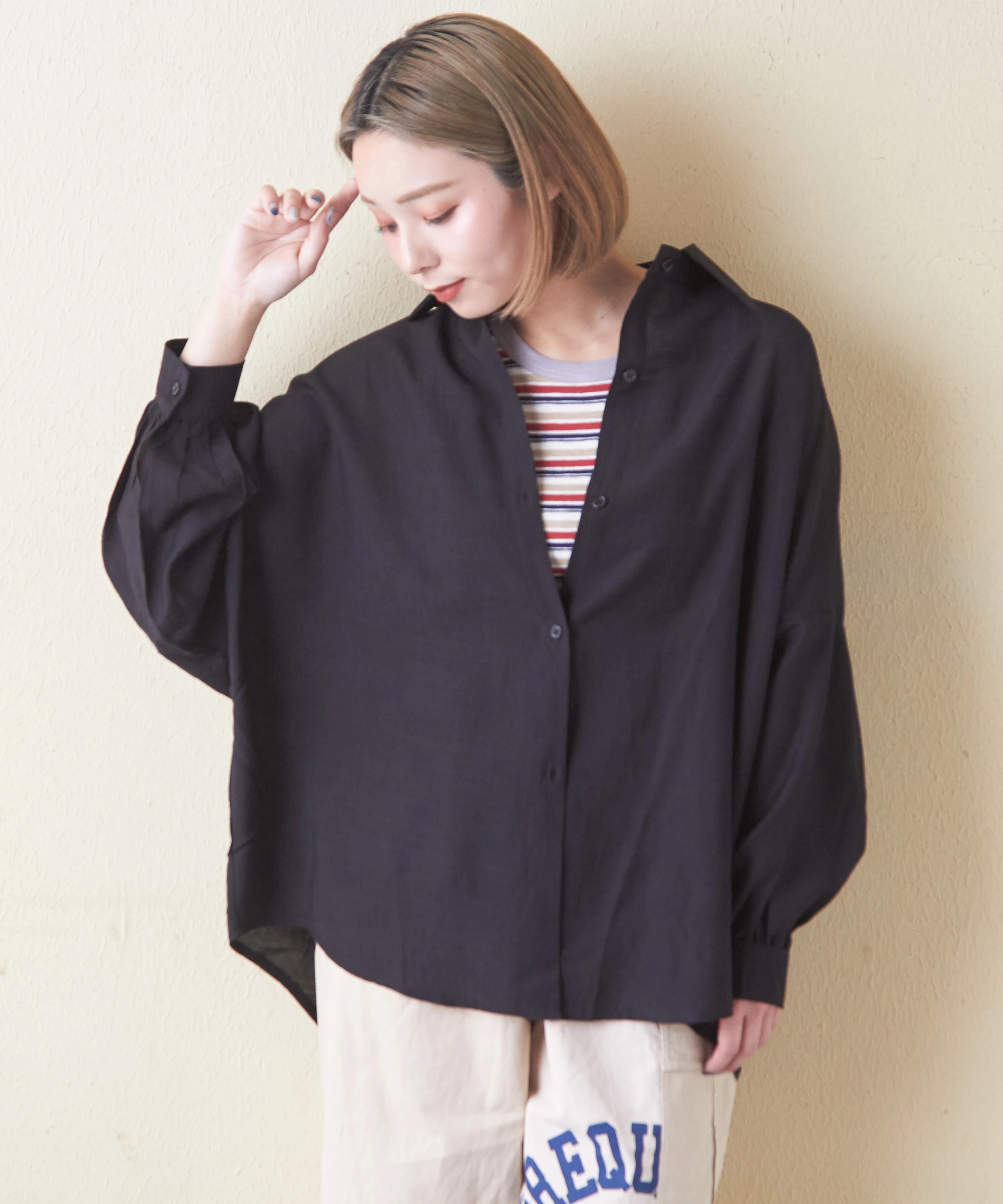 ショートスラブ フライス ボーダー タンクトップ｜ファッション