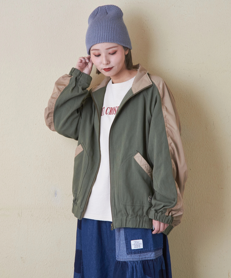 CUBE SUGAR(キューブシュガー) |ソフト インレイ 袖口タック ドルマンスリーブ Tシャツ