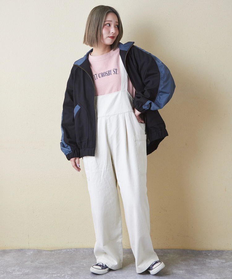 CUBE SUGAR(キューブシュガー) |ソフト インレイ 袖口タック ドルマンスリーブ Tシャツ