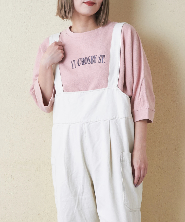 CUBE SUGAR(キューブシュガー) |ソフト インレイ 袖口タック ドルマンスリーブ Tシャツ