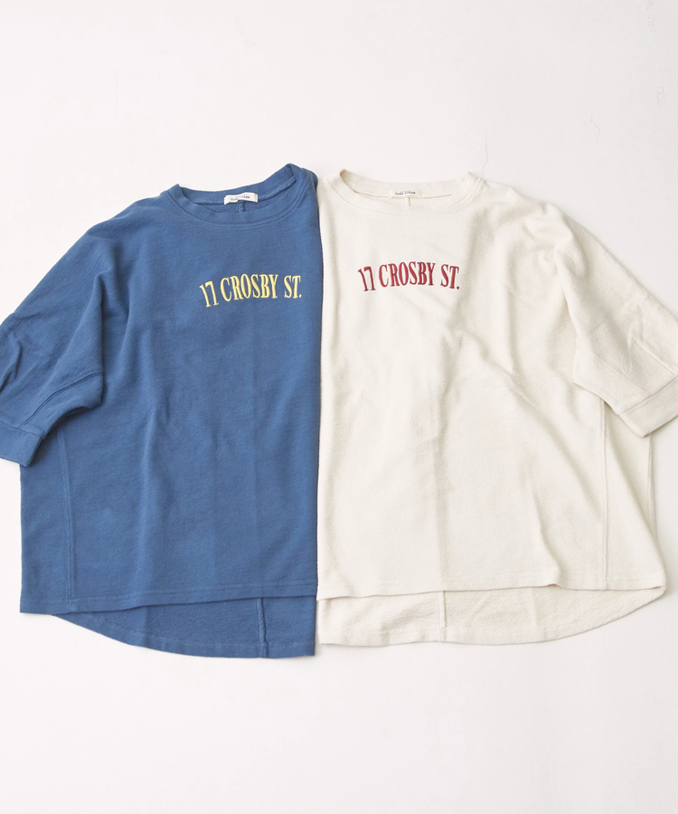 CUBE SUGAR(キューブシュガー) |ソフト インレイ 袖口タック ドルマンスリーブ Tシャツ