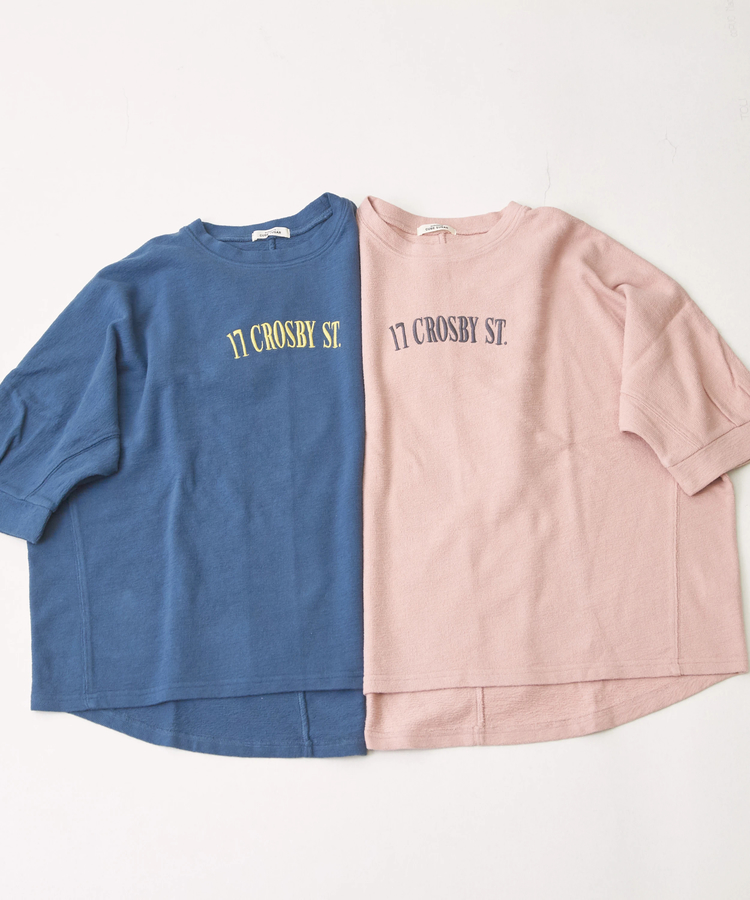 CUBE SUGAR(キューブシュガー) |ソフト インレイ 袖口タック ドルマンスリーブ Tシャツ
