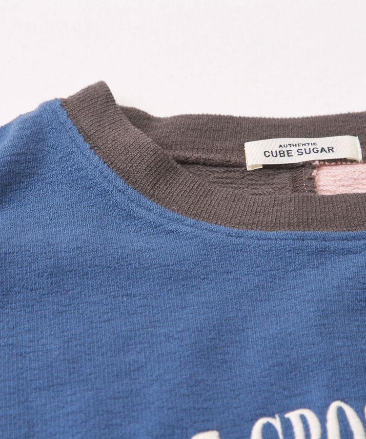 CUBE SUGAR(キューブシュガー) |ソフト インレイ 袖口タック ドルマンスリーブ Tシャツ