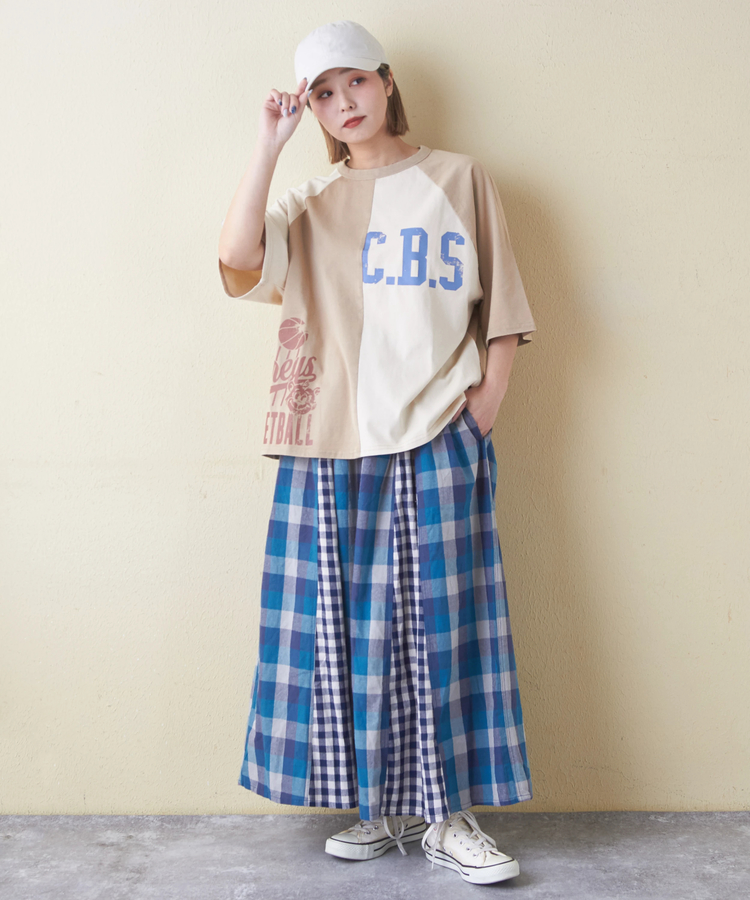 CUBE SUGAR(キューブシュガー) |21/-OE天竺 カットソー パウダー加工 ラグランスリーブ Tシャツ