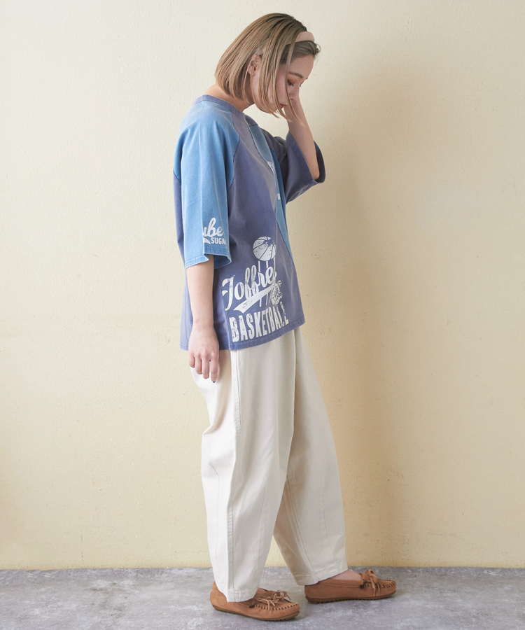 CUBE SUGAR(キューブシュガー) |21/-OE天竺 カットソー パウダー加工 ラグランスリーブ Tシャツ