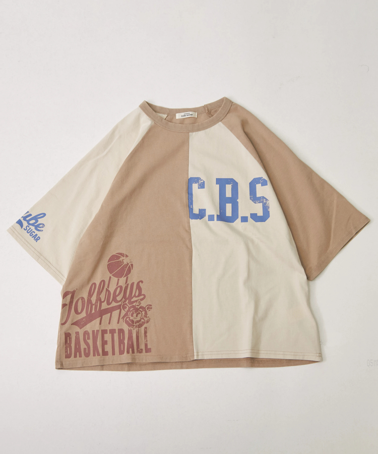 CUBE SUGAR(キューブシュガー) |21/-OE天竺 カットソー パウダー加工 ラグランスリーブ Tシャツ