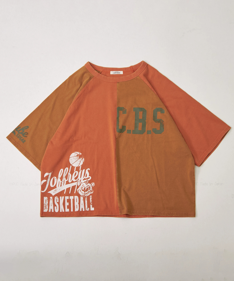 CUBE SUGAR(キューブシュガー) |21/-OE天竺 カットソー パウダー加工 ラグランスリーブ Tシャツ