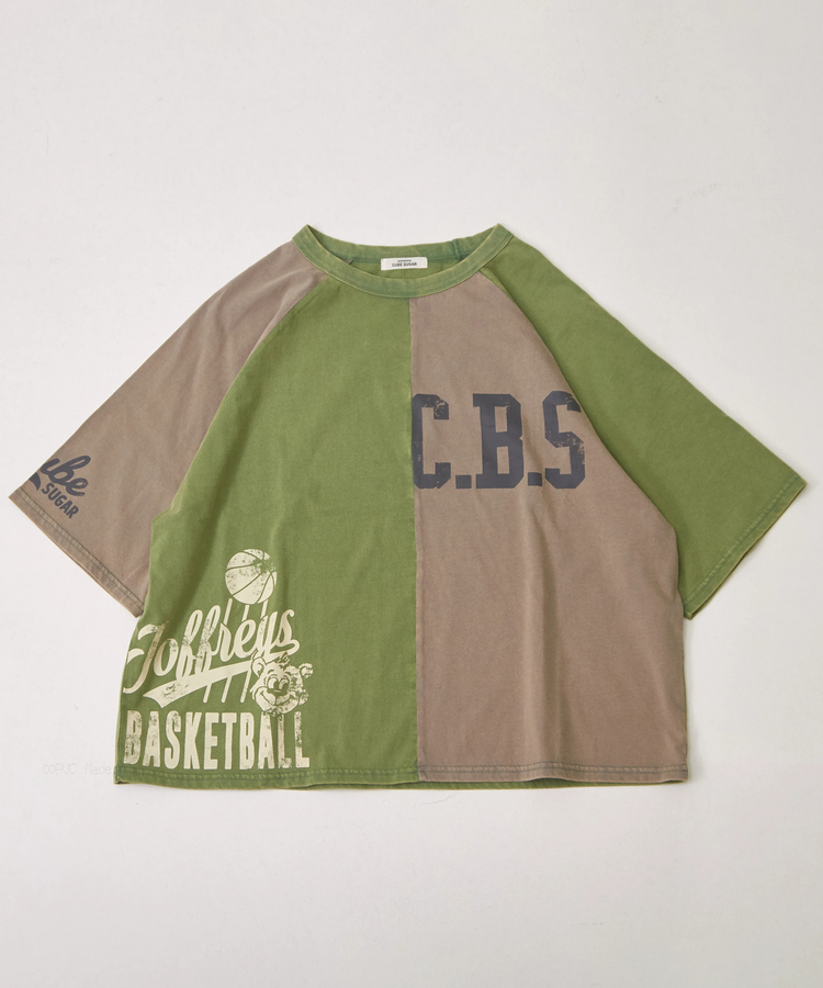 CUBE SUGAR(キューブシュガー) |21/-OE天竺 カットソー パウダー加工 ラグランスリーブ Tシャツ