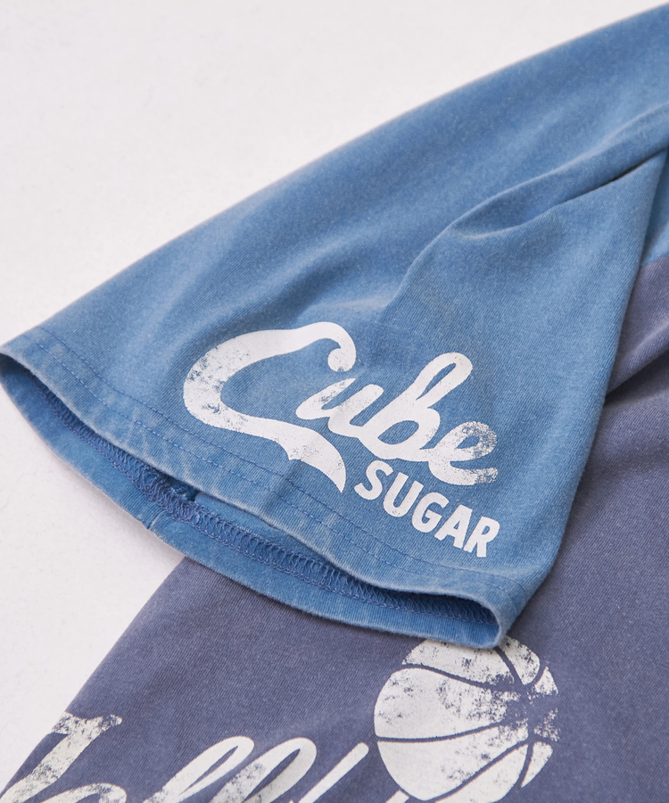 CUBE SUGAR(キューブシュガー) |21/-OE天竺 カットソー パウダー加工 ラグランスリーブ Tシャツ