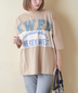 CUBE SUGAR(キューブシュガー)通販 | 21/-OE天竺 カットソー パウダー加工 切替 ビッグ Tシャツ