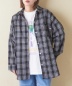 先染めチェックビッグシャツ