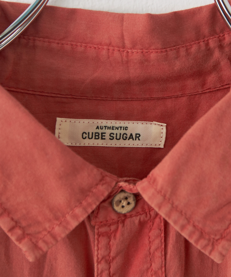 CUBE SUGAR(キューブシュガー) |綿ボイル アシッドウォッシュ ドルマンスリーブ シャツ