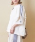 ナイロン × カットソー ライン入り ドルマンスリーブ Ｔシャツ