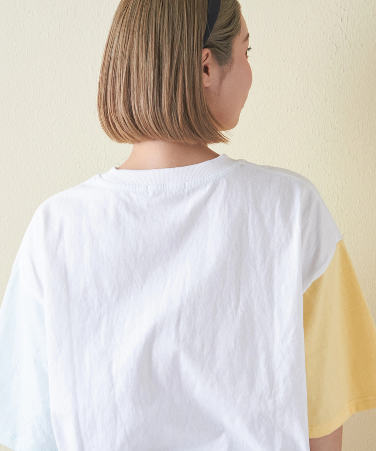 CUBE SUGAR(キューブシュガー) |21/-OE天竺 ハードウォッシュ ペンギン プリント Tシャツ