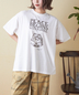 CUBE SUGAR(キューブシュガー)通販 | 26/-OE天竺 アニマル柄 ロゴプリント Tシャツ