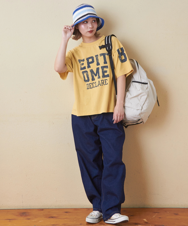 CUBE SUGAR(キューブシュガー) |26/-OE天竺 パウダー加工 切替 ラグランスリーブ Tシャツ