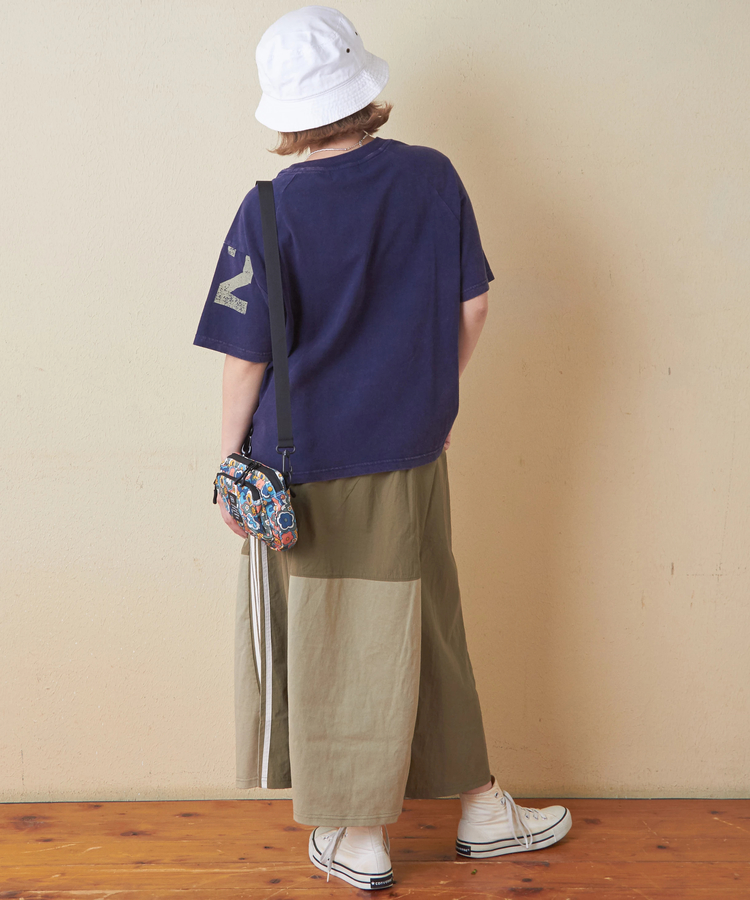 CUBE SUGAR(キューブシュガー) |26/-OE天竺 パウダー加工 切替 ラグランスリーブ Tシャツ