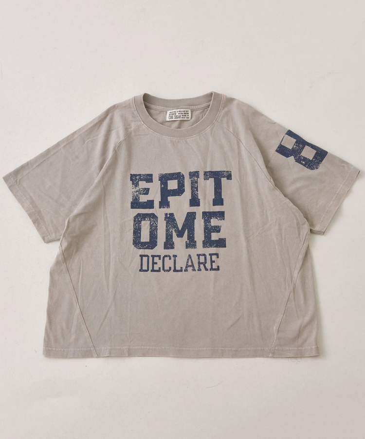 CUBE SUGAR(キューブシュガー) |26/-OE天竺 パウダー加工 切替 ラグランスリーブ Tシャツ