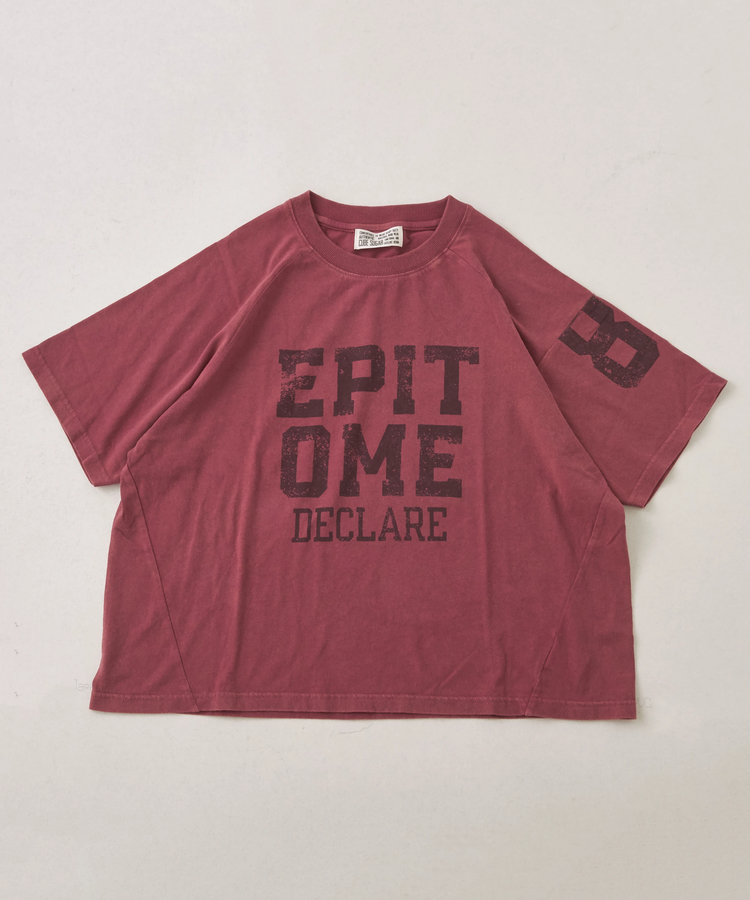 CUBE SUGAR(キューブシュガー) |26/-OE天竺 パウダー加工 切替 ラグランスリーブ Tシャツ