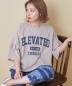 26/-OE天竺 パウダー加工 フリル付 ビッグ Tシャツ