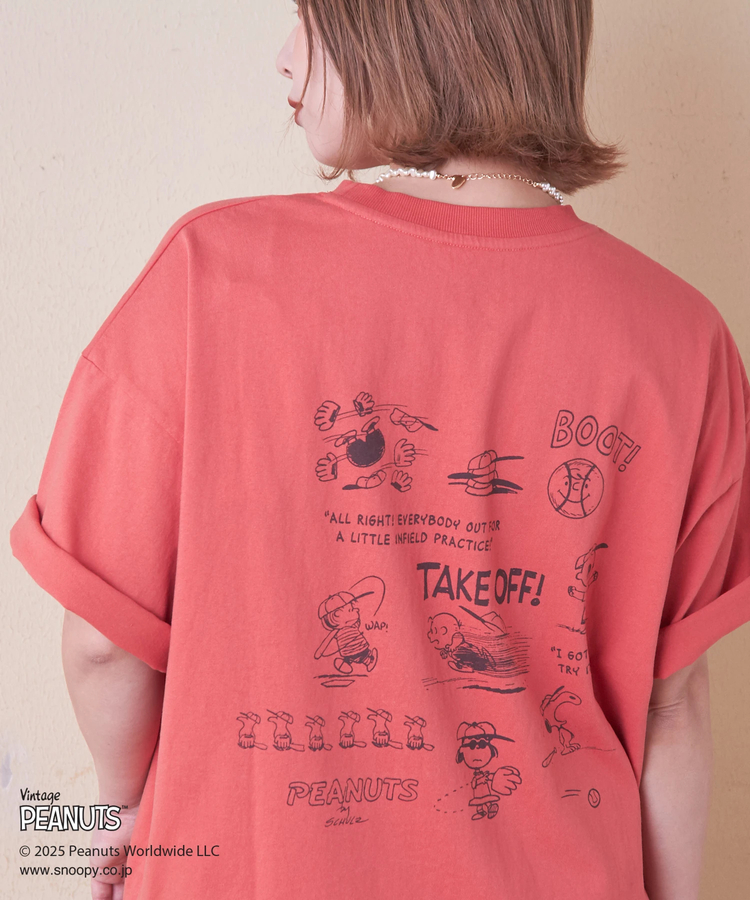CUBE SUGAR(キューブシュガー) |PEANUTS ( ピーナッツ ) 21/-OE天竺 スヌーピー ビッグTシャツ