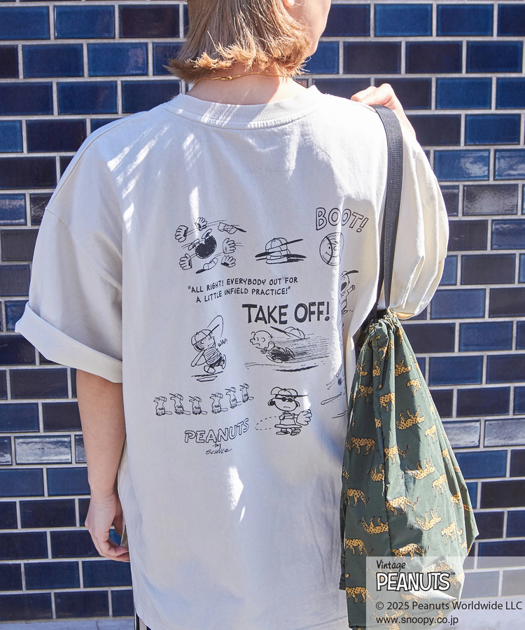CUBE SUGAR(キューブシュガー) |PEANUTS ( ピーナッツ ) 21/-OE天竺 スヌーピー ビッグTシャツ