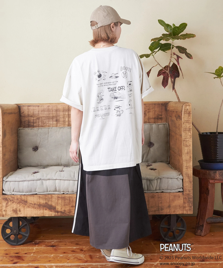 CUBE SUGAR(キューブシュガー) |PEANUTS ( ピーナッツ ) 21/-OE天竺 スヌーピー ビッグTシャツ