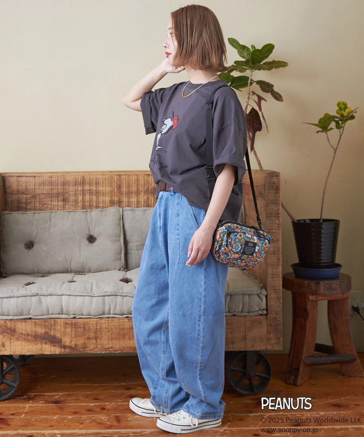 CUBE SUGAR(キューブシュガー) |PEANUTS ( ピーナッツ ) 21/-OE天竺 スヌーピー ビッグTシャツ