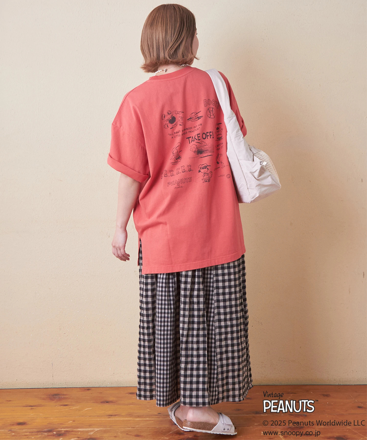 CUBE SUGAR(キューブシュガー) |PEANUTS ( ピーナッツ ) 21/-OE天竺 スヌーピー ビッグTシャツ
