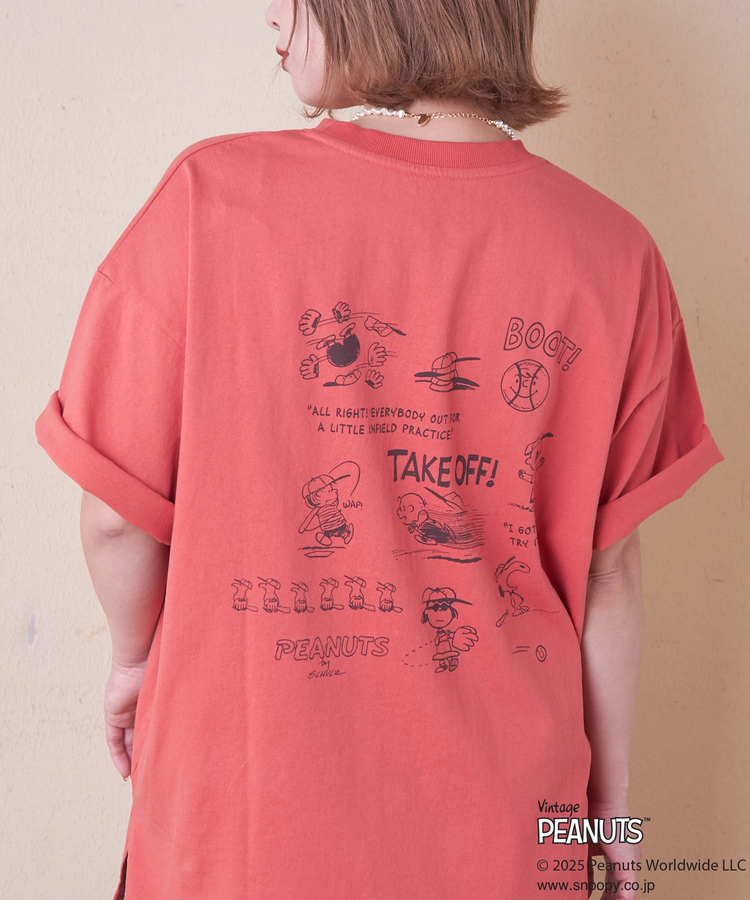 CUBE SUGAR(キューブシュガー) |PEANUTS ( ピーナッツ ) 21/-OE天竺 スヌーピー ビッグTシャツ
