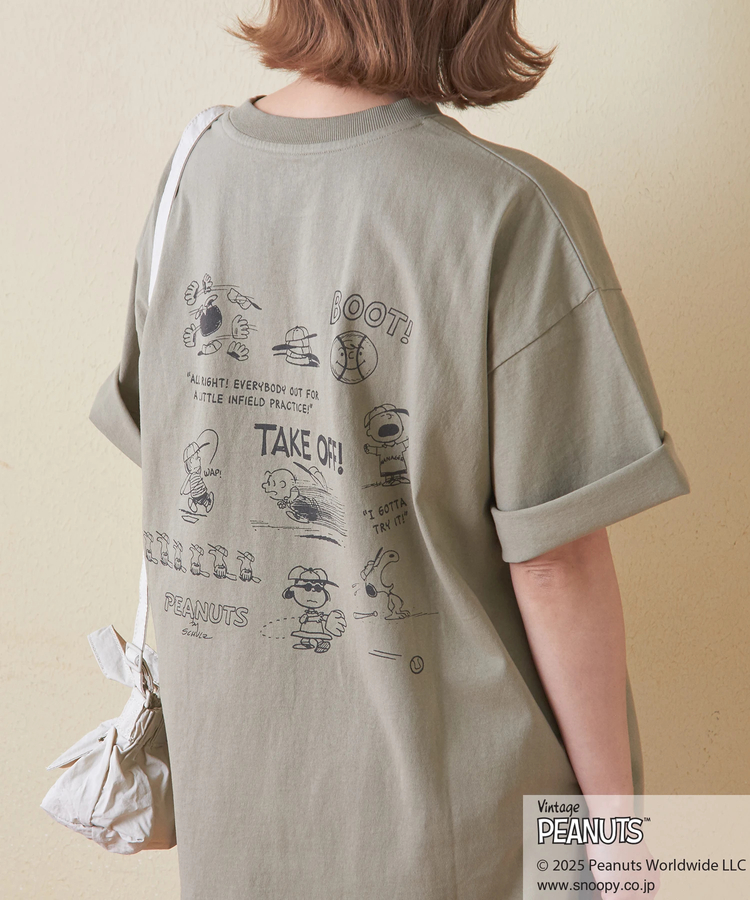 CUBE SUGAR(キューブシュガー) |PEANUTS ( ピーナッツ ) 21/-OE天竺 スヌーピー ビッグTシャツ