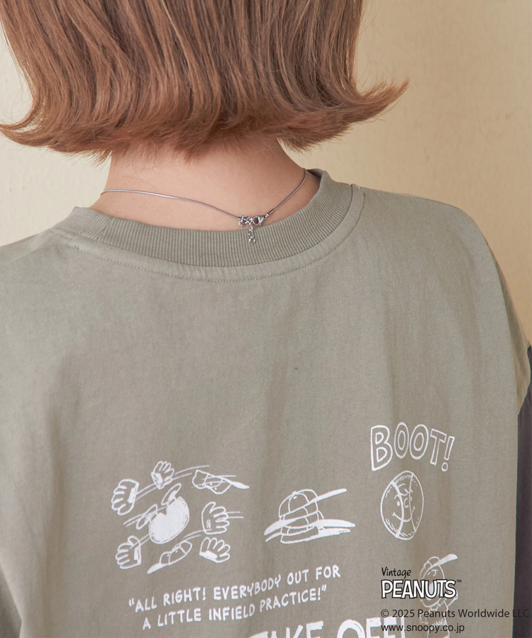 CUBE SUGAR(キューブシュガー) |PEANUTS ( ピーナッツ ) 21/-OE天竺 スヌーピー ビッグTシャツ