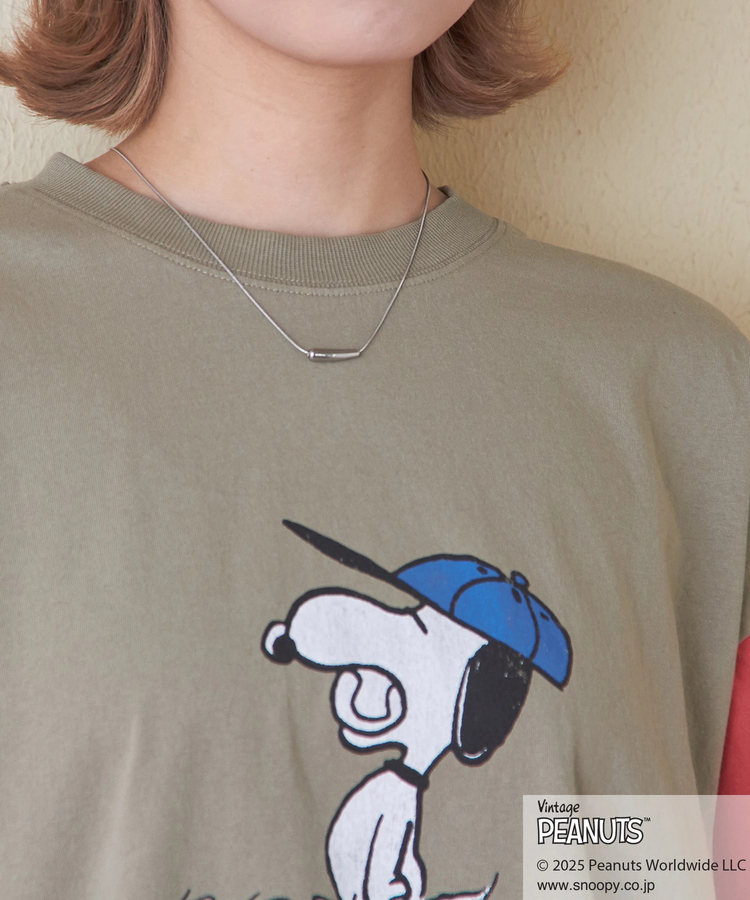 CUBE SUGAR(キューブシュガー) |PEANUTS ( ピーナッツ ) 21/-OE天竺 スヌーピー ビッグTシャツ