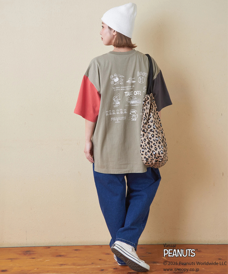 CUBE SUGAR(キューブシュガー) |PEANUTS ( ピーナッツ ) 21/-OE天竺 スヌーピー ビッグTシャツ