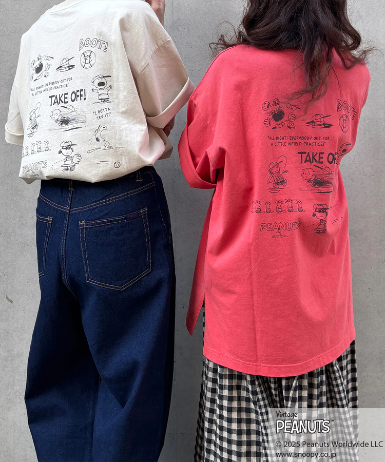 CUBE SUGAR(キューブシュガー) |PEANUTS ( ピーナッツ ) 21/-OE天竺 スヌーピー ビッグTシャツ