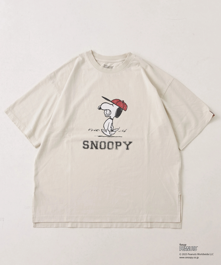 CUBE SUGAR(キューブシュガー) |PEANUTS ( ピーナッツ ) 21/-OE天竺 スヌーピー ビッグTシャツ