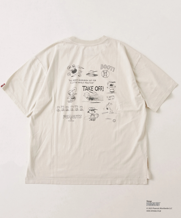 CUBE SUGAR(キューブシュガー) |PEANUTS ( ピーナッツ ) 21/-OE天竺 スヌーピー ビッグTシャツ