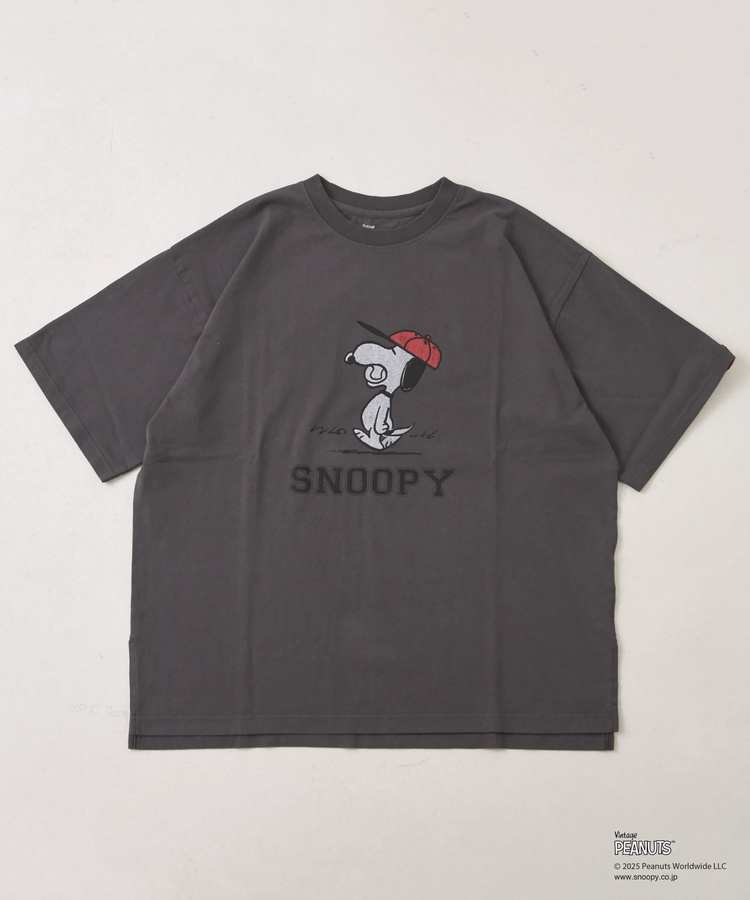 CUBE SUGAR(キューブシュガー) |PEANUTS ( ピーナッツ ) 21/-OE天竺 スヌーピー ビッグTシャツ