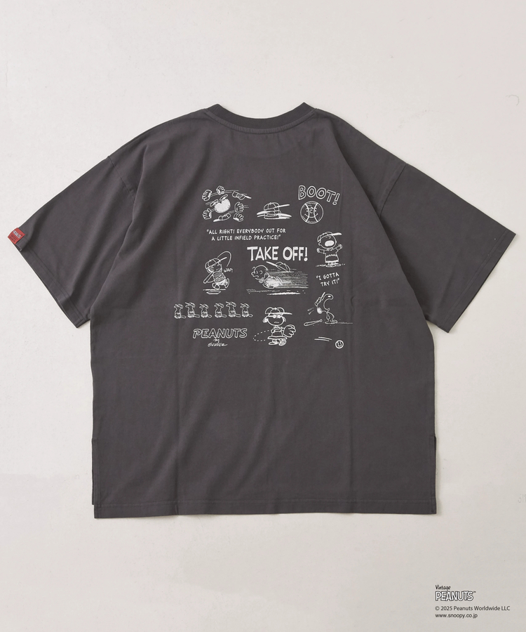 CUBE SUGAR(キューブシュガー) |PEANUTS ( ピーナッツ ) 21/-OE天竺 スヌーピー ビッグTシャツ