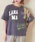 CUBE SUGAR(キューブシュガー)通販 | 26/-天竺 パウダー加工 リメイク風 切替 ドルマンスリーブ Tシャツ
