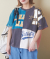 CUBE SUGAR(キューブシュガー)通販 | 26/-天竺 パウダー加工 リメイク風 切替 ドルマンスリーブ Tシャツ