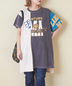 CUBE SUGAR(キューブシュガー)通販 | 26/-天竺 パウダー加工 アシンメトリー 切替 チュニック Tシャツ