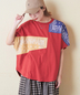 CUBE SUGAR(キューブシュガー)通販 | 26/-OE天竺 × バンダナ リメイク風 切替 ドルマンスリーブ Tシャツ