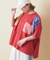 CUBE SUGAR(キューブシュガー)通販 | 26/-OE天竺 × バンダナ リメイク風 切替 Tシャツ