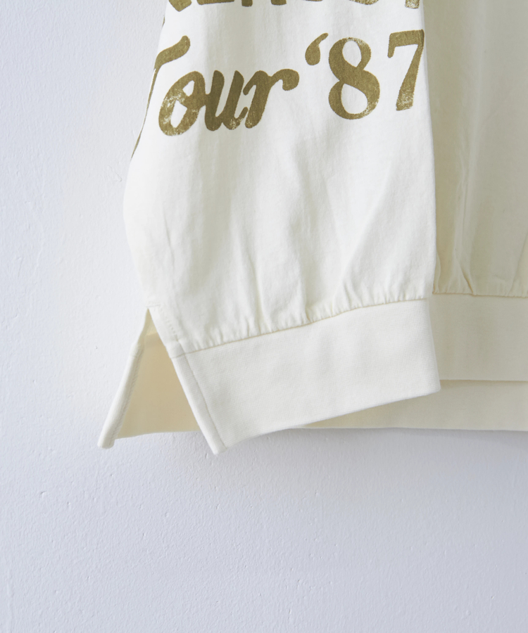 CUBE SUGAR(キューブシュガー) |32/-OE天竺 × シャンブレー 裾リブ Tシャツ