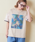 CUBE SUGAR(キューブシュガー)通販 | 32/-OE天竺 花柄 メッシュ 袖切替 グラフィック Tシャツ