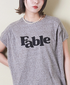 30/-天竺 片染 タック フレンチスリーブ Tシャツ