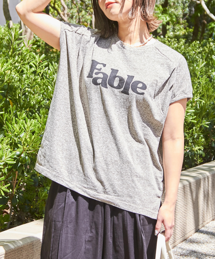 CUBE SUGAR(キューブシュガー) |30/-天竺 片染 タック フレンチスリーブ Tシャツ