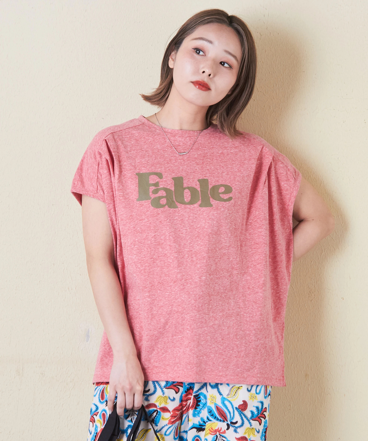 CUBE SUGAR(キューブシュガー) |30/-天竺 片染 タック フレンチスリーブ Tシャツ
