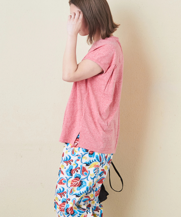 CUBE SUGAR(キューブシュガー) |30/-天竺 片染 タック フレンチスリーブ Tシャツ